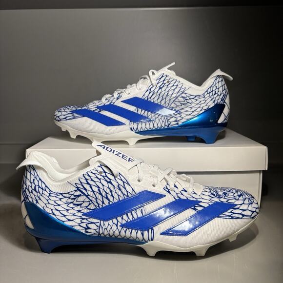 Adidas Adizero Electric Grafiti Football Cleats Blue White IH8569 Men's Size 13 - Picture 1 of 7